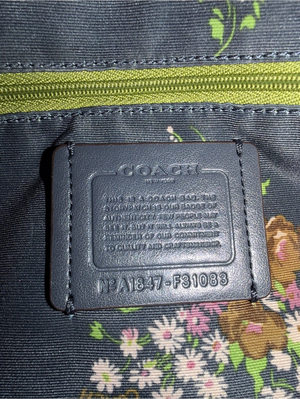 Coach Mini Bennett in Dark Lime - Picture 6 of 12